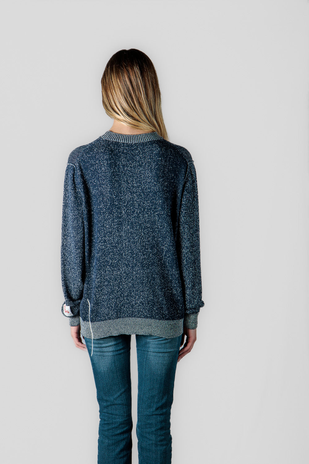 Crewneck sweater - blue vanisé knitting