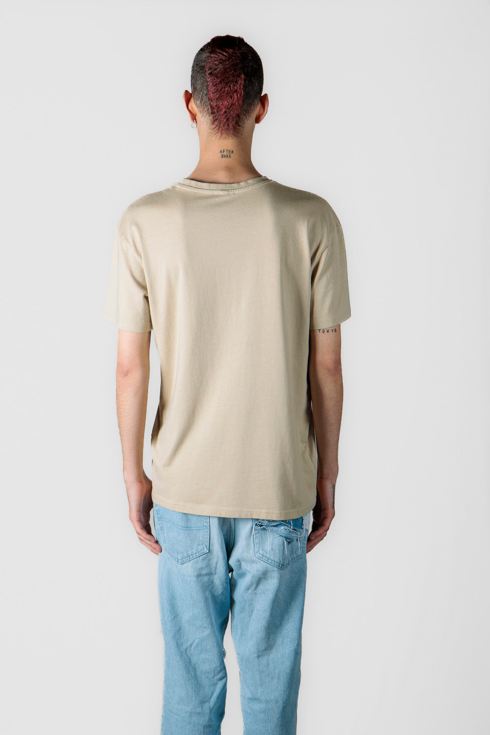 Beige printed T-shirt