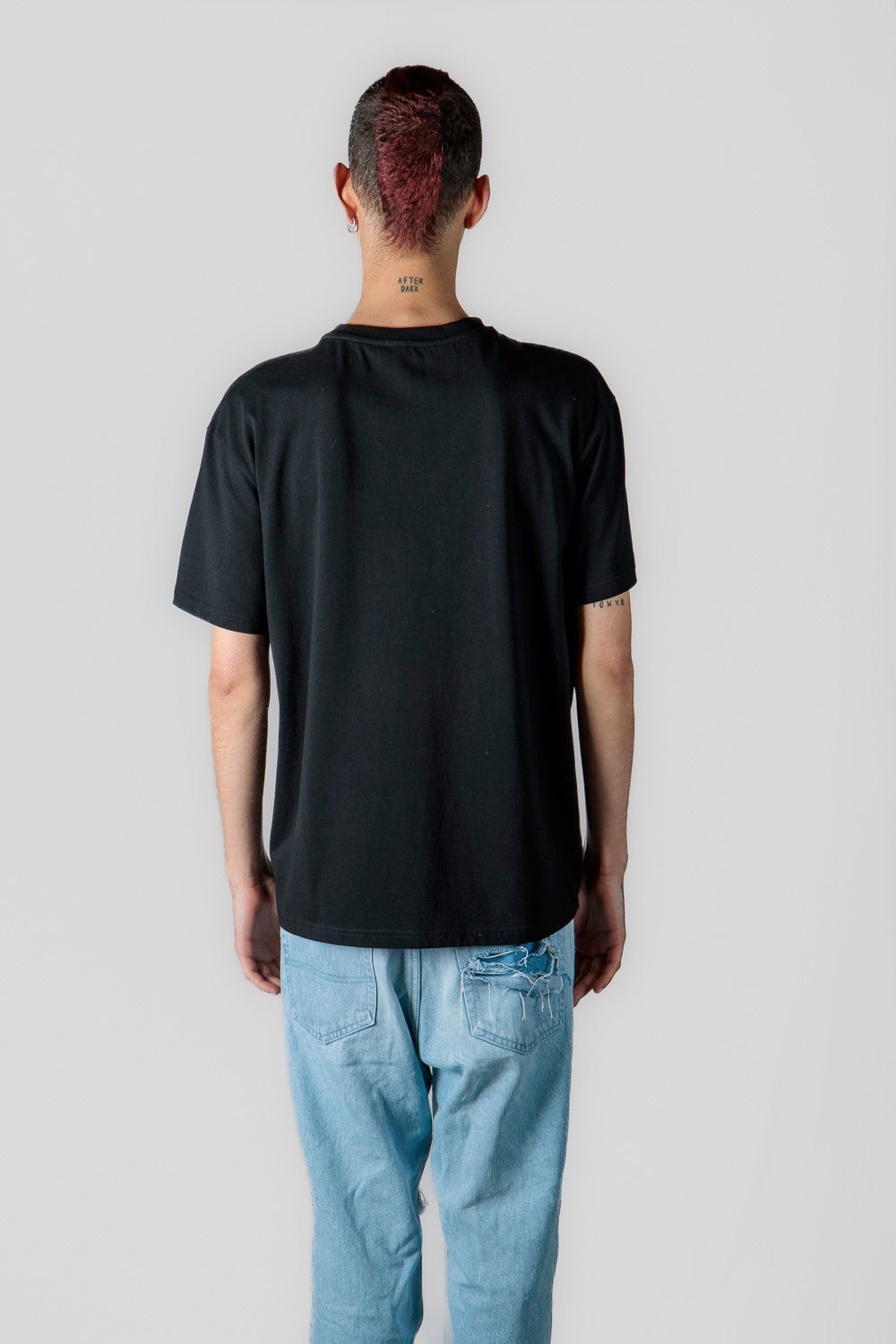 Black printed T-shirt