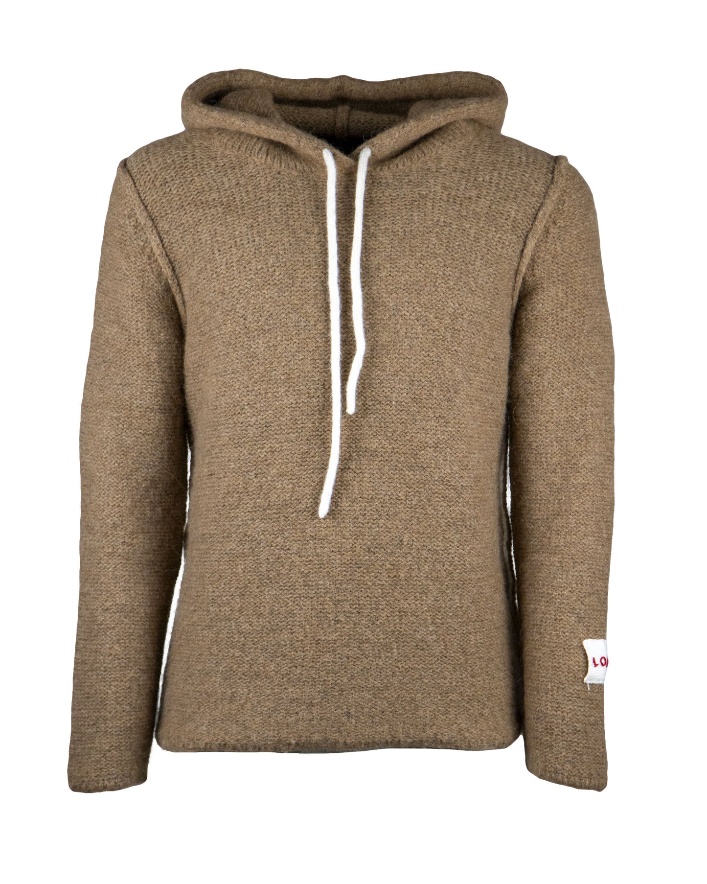 No-Gender Plain Knitted Hoodie w/contrast