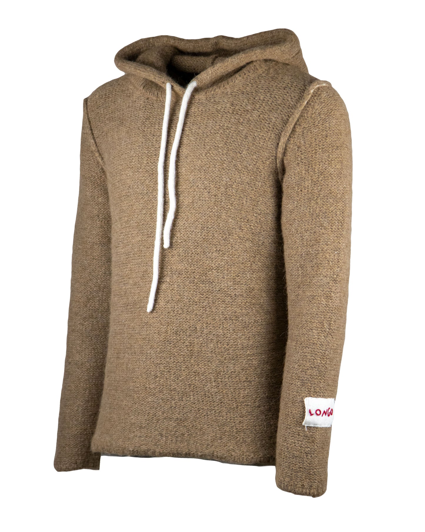 No-Gender Plain Knitted Hoodie w/contrast