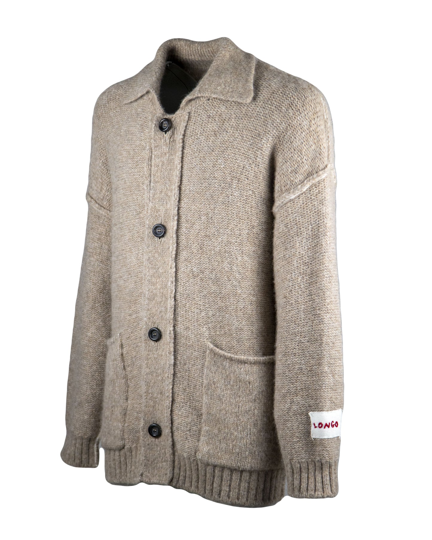 No-Gender Plain Knitted Oversize Jacket w/pockets