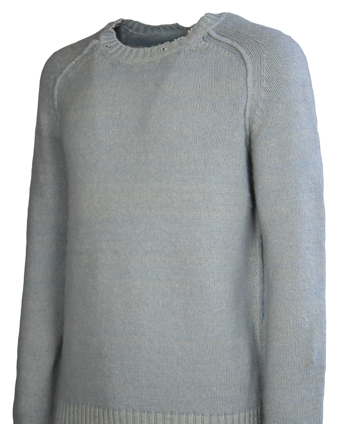 No-Gender Crewneck Sweater w/set-it slvs