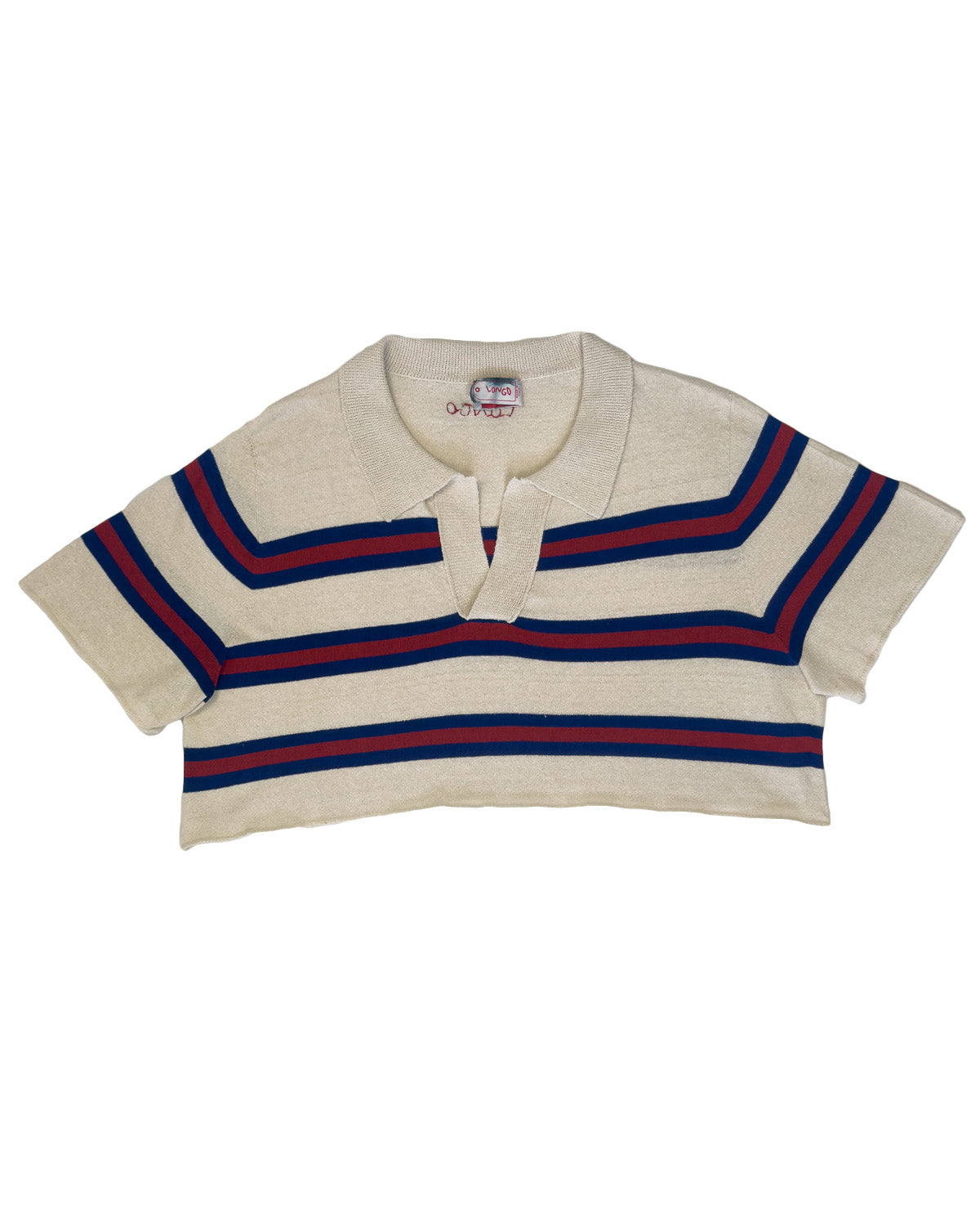 Ladies' Crop Polo w/Stripes