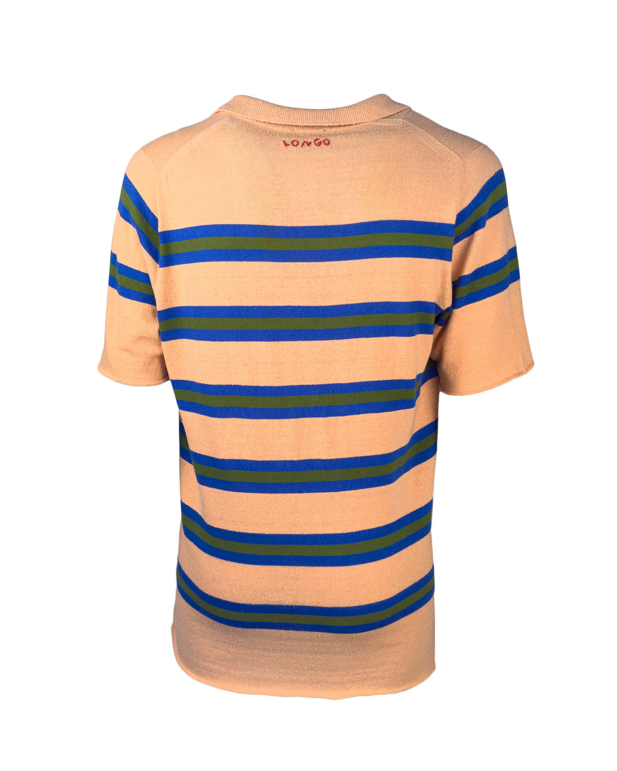 Man's Plain Knitted Polo Short Sleeve w/ Pocket and Stripes