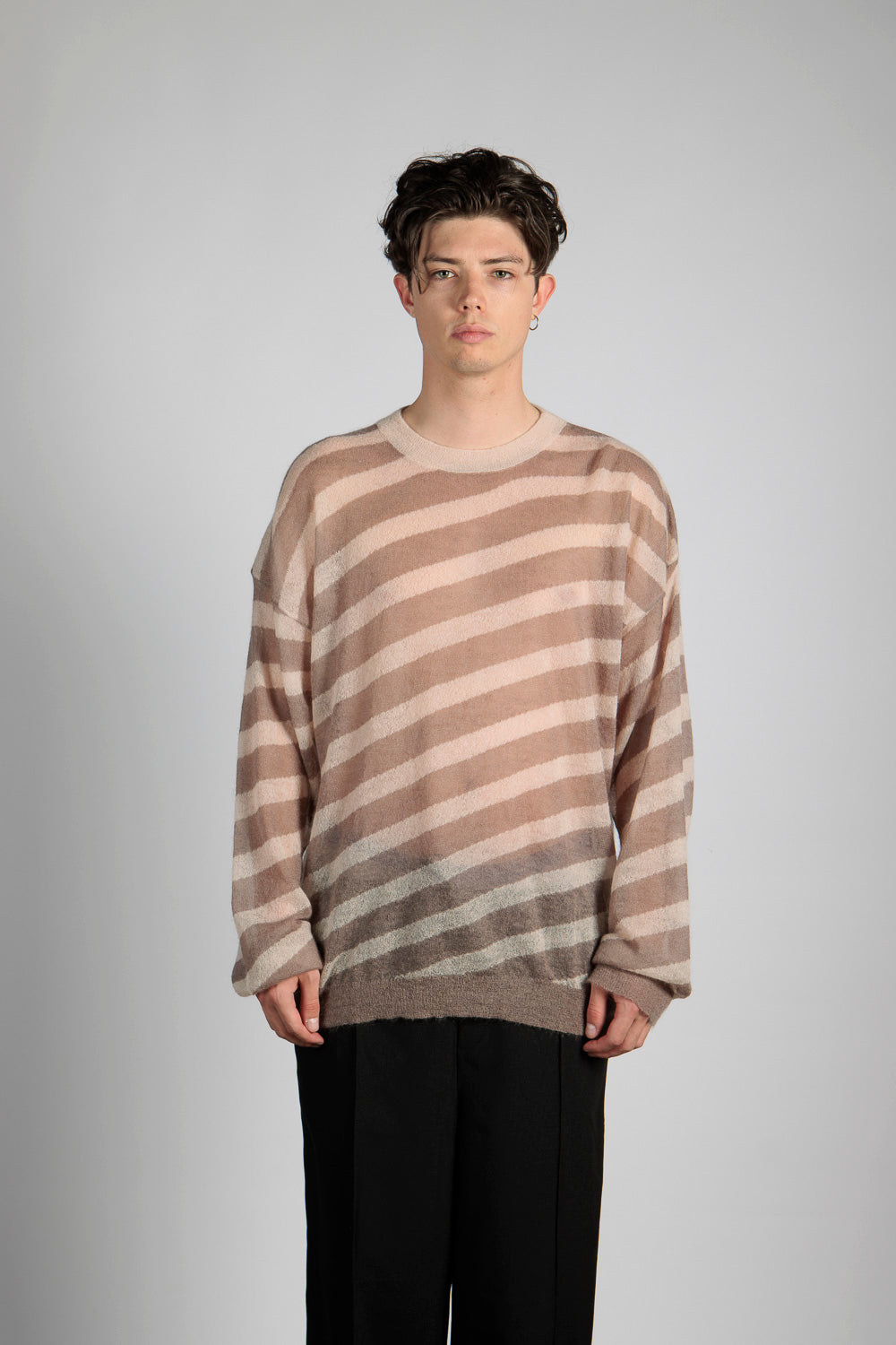 Man's stripped crewneck sweater