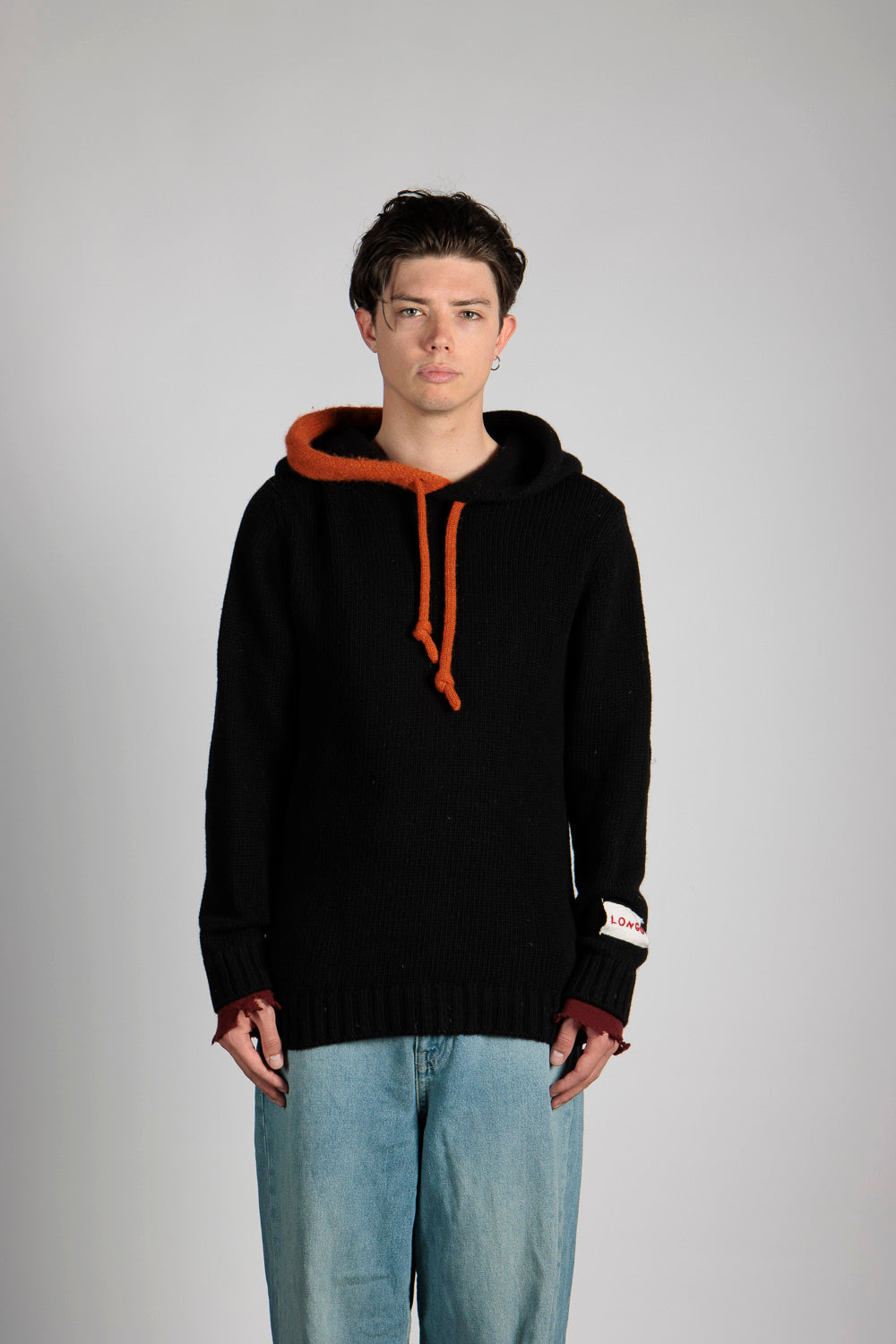 Knitted hoodie